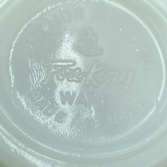 Anchor Hocking Fire King Fruit Peach Gay Fad Creamer Sugar Bowl with Lid - Picture 5 of 13